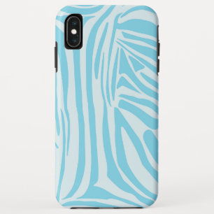 ブルーゼブラ柄 iPhone XS MAXケース