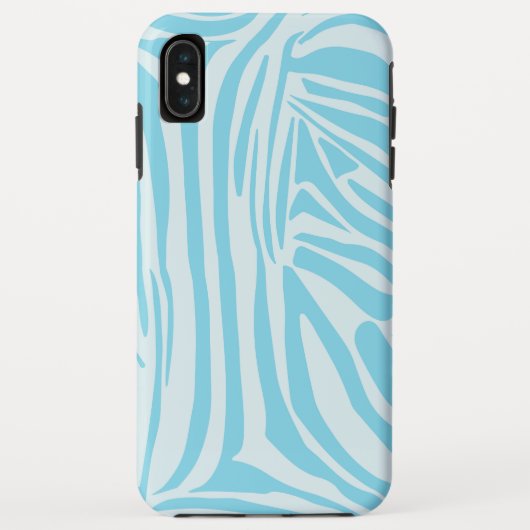 ブルーゼブラ柄 Case-Mate iPhoneケース (裏面)