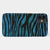 ブルーゼブラ、グリッターゼブラ、ゼブラ印刷、ストライプ Case-Mate iPhoneケース (裏面(横))