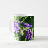 ブルーゼラニウムフローラ写真 コーヒーマグカップ (正面左)
