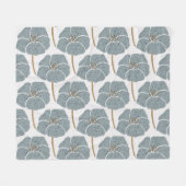 ブルーゼラニウム花ロマンチックなパターン。 フリースブランケット (正面(横))