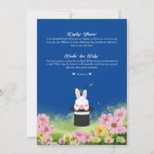 ブルーソファニー魔法ハットトリックガーデンベイビーシャワー 招待状 (裏面)