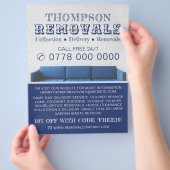 ブルーソファ取り外し広告会社 チラシ (手)