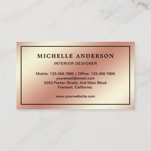 ブルーソファ家具店インテリアデザイナー 名刺 (裏面)