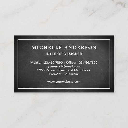 ブルーソファ家具店インテリアデザイナー 名刺 (裏面)