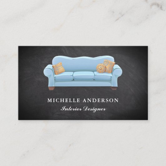 ブルーソファ家具店インテリアデザイナー 名刺 (正面)