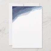 ブルーソフトウォーターの色結婚の濃淡 招待状 (裏面)