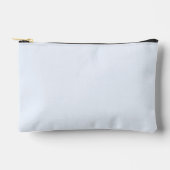 ブルーソフトホワイトパステル無地のカラー アクセサリーポーチ (正面)