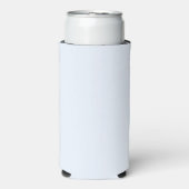 ブルーソフトホワイトパステル無地のカラー スリム缶クーラー (Seltzer正面)