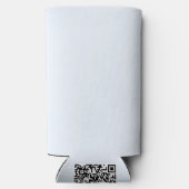 ブルーソフトホワイトパステル無地のカラー スリム缶クーラー (裏面)