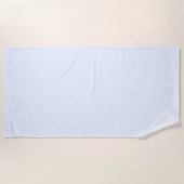 ブルーソフトホワイトパステル無地のカラー ビーチタオル (正面)