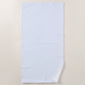 ブルーソフトホワイトパステル無地のカラー ビーチタオル (正面)
