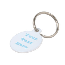 ブルーソフトホワイトパステル無地のカラー ペット　ネームタグ