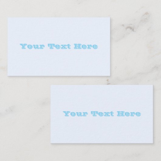 ブルーソフトホワイトパステル無地のカラー 名刺 (正面/裏面)