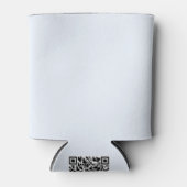 ブルーソフトホワイトパステル無地のカラー 缶クーラー (正面)