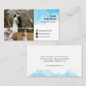 ブルーソーシャルメディア写真コラージュ写真家 名刺 (正面/裏面)