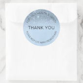 ブルーソーシャル分散グリッターサロン6フィート遠くに ラウンドシール (バッグ)