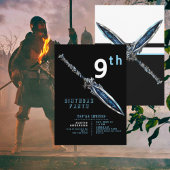 ブルーソード9th男の子バースデーパーティー 招待状