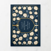 ブルーソード&シールド中世ファンタジー結婚ズ 三つ折り招待状 (カバー)