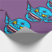 ブルーゾンビトロールデーモンラッピング紙 ラッピングペーパー (角)