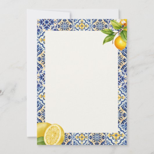 ブルータイイタリアントルブライダルシャワー招待状 招待状 (裏面)