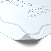 ブルータイイングザノットブライダルシャワーのお願い ポスター (角)