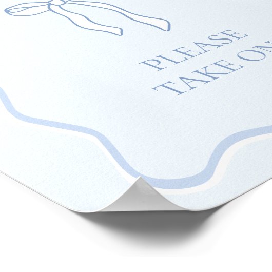 ブルータイイングザノットブライダルシャワーのお願い ポスター (角)