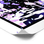 ブルータイガーのポスターカラフル- Tiger Head Artプリント ポスター (角)