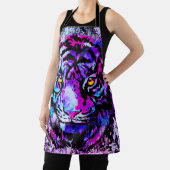 ブルータイガーエプロン | タイガーカラフル顔 エプロン (インサイチュ)