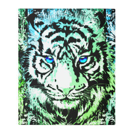 ブルータイガーヘッド – タイガーブルーアイズメタルアート メタルプリント