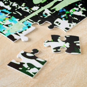 ブルータイガーヘッド – タイガーポートレートジグソーパズル ジグソーパズル (側面)