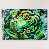 ブルータイガーヘッド – タイガーポートレートジグソーパズル ジグソーパズル (横)