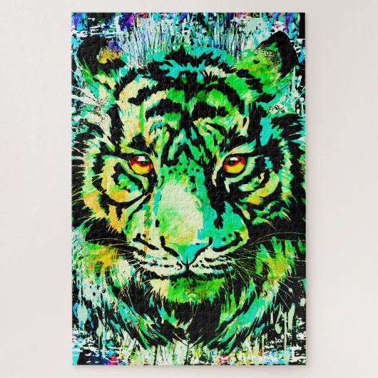 ブルータイガーヘッド – タイガーポートレートジグソーパズル ジグソーパズル (縦)