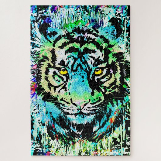 ブルータイガーヘッド – タイガーポートレートパズル ジグソーパズル (縦)