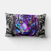 ブルータイガーランバーピローカラフル- Tiger Head ランバークッション (裏面)