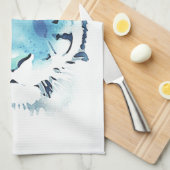 ブルータイガー水彩動物用キッチンタオル キッチンタオル (四つ折り)