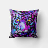 ブルータイガー装飾用クッションカラフル – タイガーヘッド クッション (裏面)