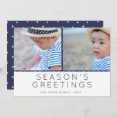 ブルータイディングス水玉模様フォトグリーティング シーズンカード (正面/裏面)