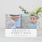 ブルータイディングス水玉模様フォトグリーティング シーズンカード (スタンド正面)