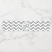 ブルータイボウタイシェブロンツインボーイズ赤ちゃんシャワー ペットボトルラベル (シングルラベル)