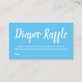 ブルータイポグラフィおむつラッフルエンクロージャカード エンクロージャーカード