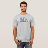 ブルータイポグラフィデザインMR Tシャツ (正面フル)