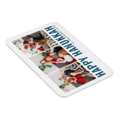 ブルータイポグラフィフォトコラージハッピーハヌッカ マグネット (右側)