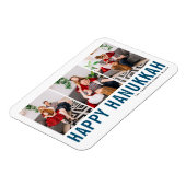 ブルータイポグラフィフォトコラージハッピーハヌッカ マグネット (左側)