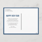 ブルータイポグラフィフォトコラージュ新年 シーズンポストカード (裏面)