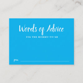 ブルータイポグラフィボーイベビーシャワーアドバイス エンクロージャーカード