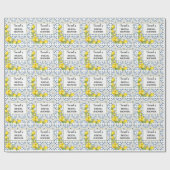 ブルータイルにレモン ブライダルシャワーラッピングペーパー ラッピングペーパー (フラット)