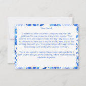 ブルータイルのブーゲンビリア エレガントなブライダルシャワー サンキューカード (裏面)