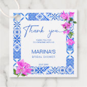 ブルータイルのブーゲンビリア エレガントな ブライダルシャワー フェイバータグ (正面)