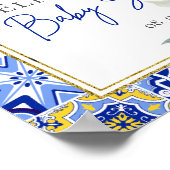 ブルータイルイタリアンアーチシトラスレモンへようこそ ポスター (角)